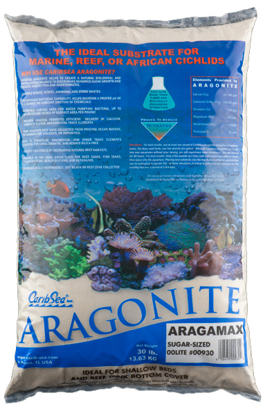 Carib Sea Dry Aragonite -Aragamax Sugar Sized Sand сухой арагонитовый песок размер частиц 0.1-1.0мм пакет 13.6кг - Кликните на картинке чтобы закрыть